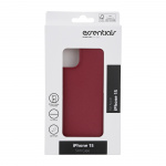 Essentials iPhone 15 sand bursted back cover, burgundy