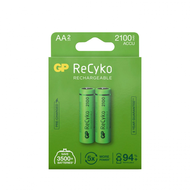 GP ReCyko NiMH 2100mAh AA 2-pak (PB)