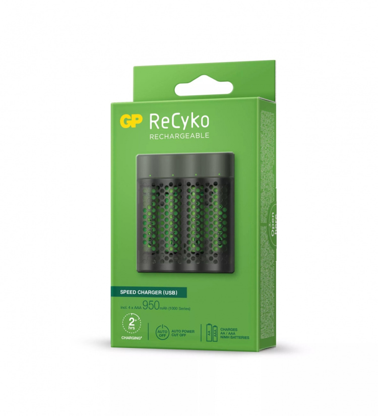 GP ReCyko Speed Charger w/4xAAA 950mAh (PB)
