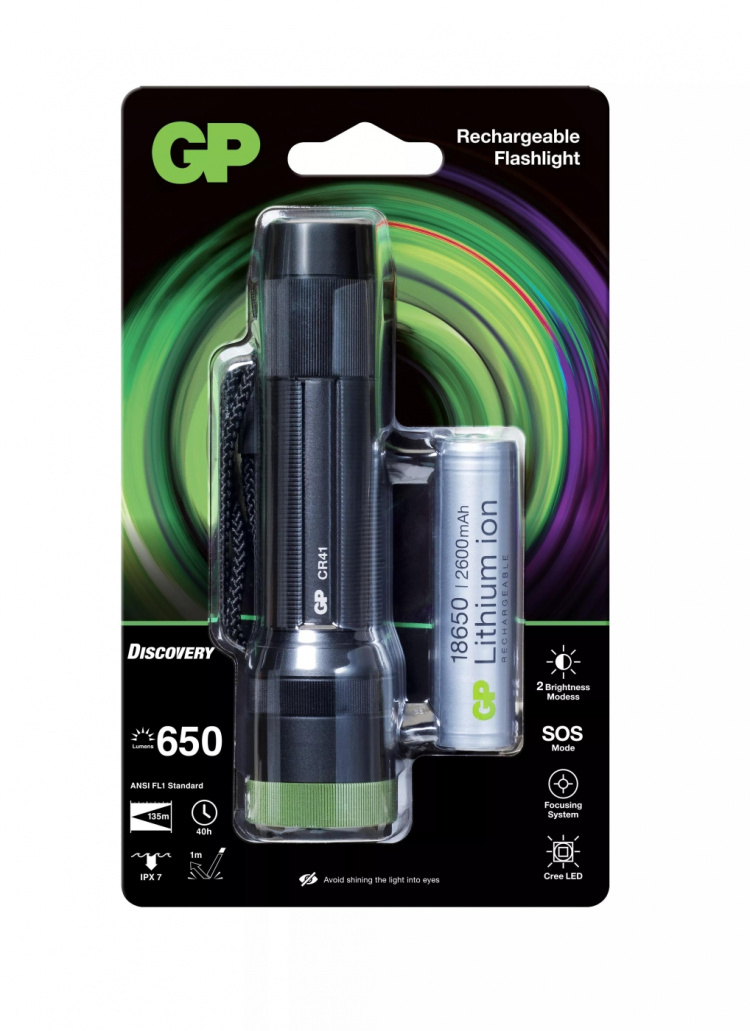 GP Discovery Torch Ursa 650Lm 1x18650