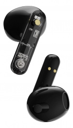Streetz T150 TWS earphones, Transparent, Black