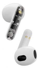 Streetz T150 TWS earphones, Transparent White