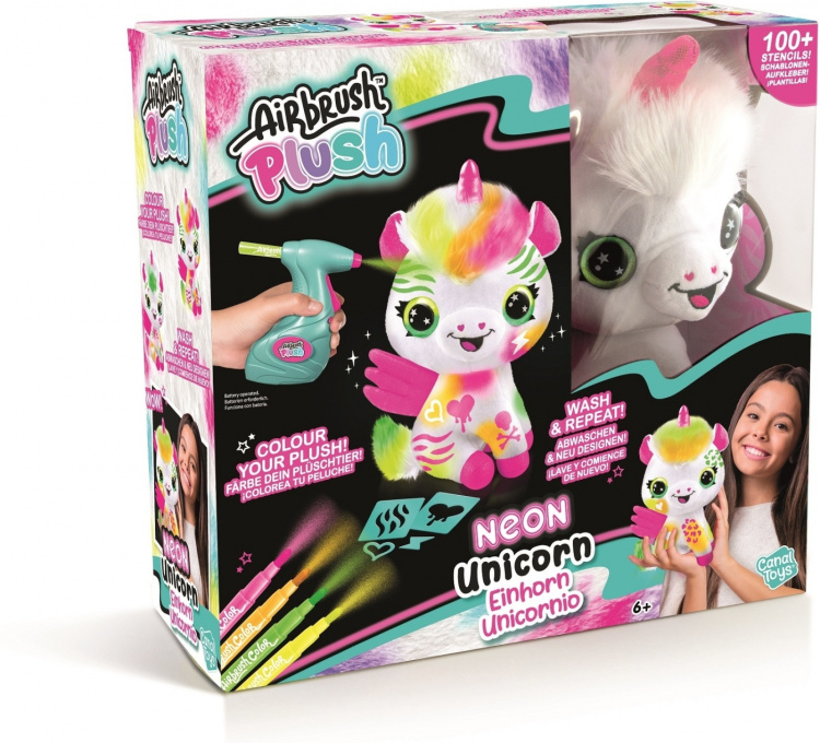 AIRBRUSH PLUSH Neon -plush toy, Unicorn
