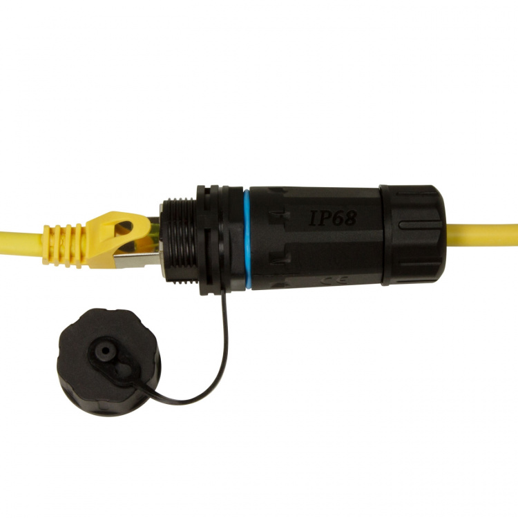 LogiLink CAT6A Skruvkoppling Utomhus 2 x RJ45 IP68 med kabelhylsa