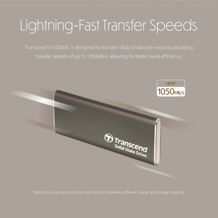 Transcend Portabel SSD ESD256C USB-C 2TB 10Gbps (R1050/W950 Mb/s) Aluminium Transcend Portabel SSD ESD256C USB-C 2TB 10Gbps (R1050/W950 Mb/s) Aluminium