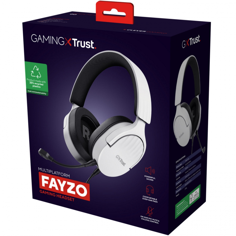 Trust GXT 489W Fayzo Gamingheadset Eco Vit