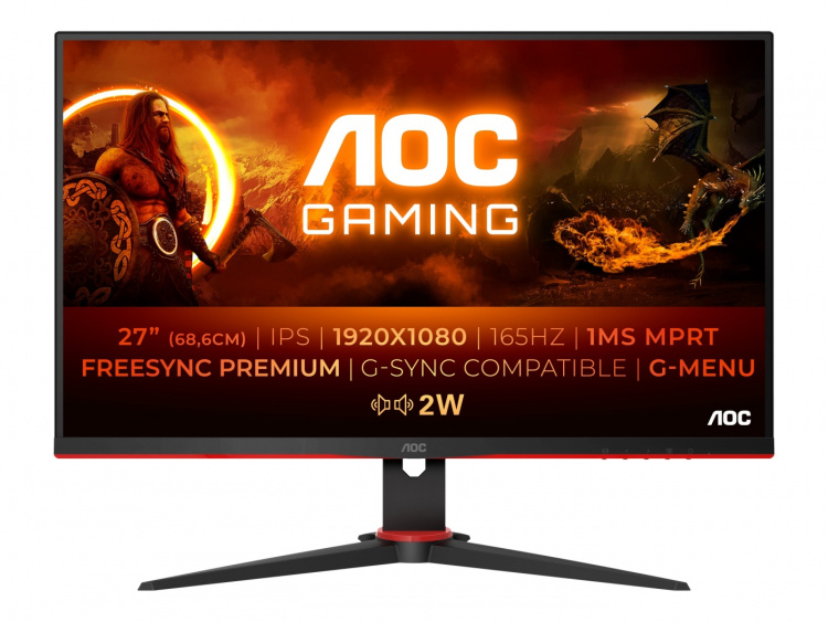 AOC Gaming 27G2SPAE/BK 27 1920 x 1080 (Full HD) VGA (HD-15) HDMI DisplayPort 165Hz AOC Gaming 27G2SPAE/BK 27 1920 x 1080 (Full HD) VGA (HD-15) HDMI DisplayPort 165Hz