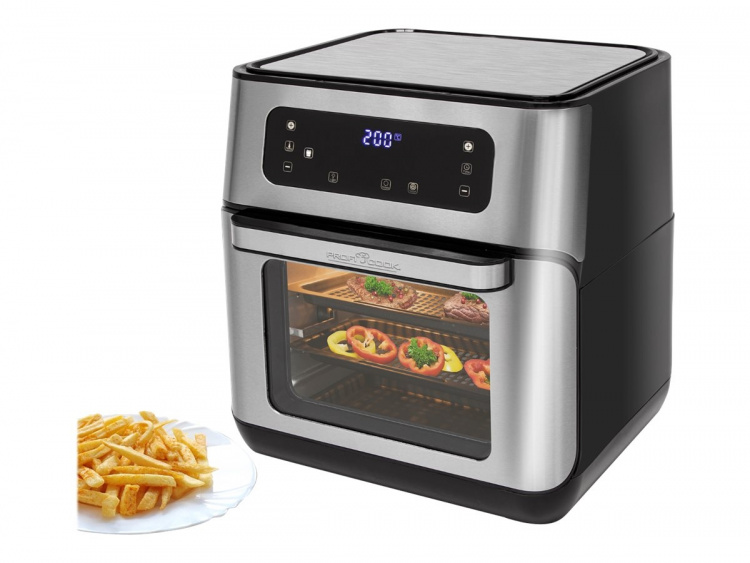 ProfiCook PC-FR 1200 H Airfryer 1500W Rustfrit stål/sort