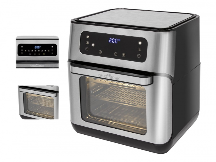 ProfiCook PC-FR 1200 H Airfryer 1500W Rustfrit stål/sort