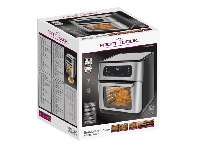 ProfiCook PC-FR 1200 H Airfryer 1500W Rustfrit stål/sort