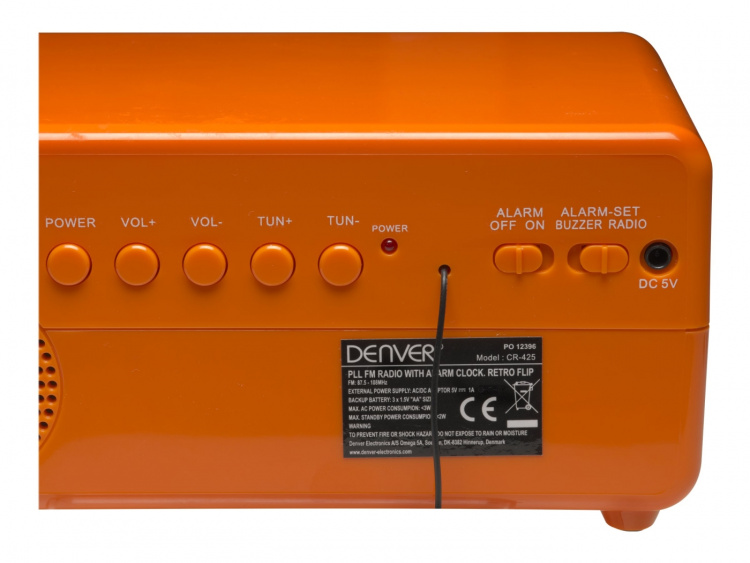 Denver CR-425 Clock-radio Orange