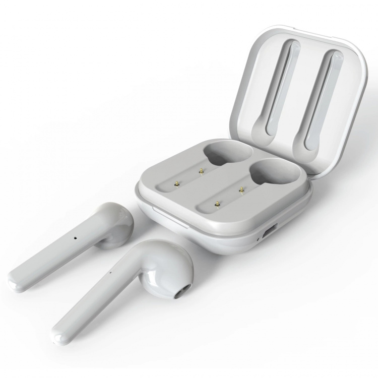 Puro Bluetooth Slim Pod høretelefoner med ladestation, Vit