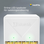 Varta Plug Charger, inkluderer 4x AA 2100 mAh
