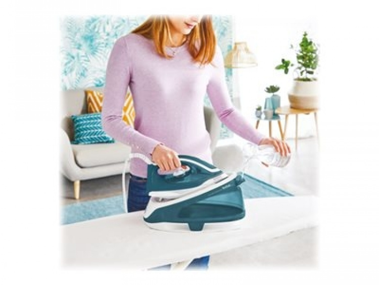 Tefal Express Essential SV6115 Dampstrygejern 2200W Grøn Hvid