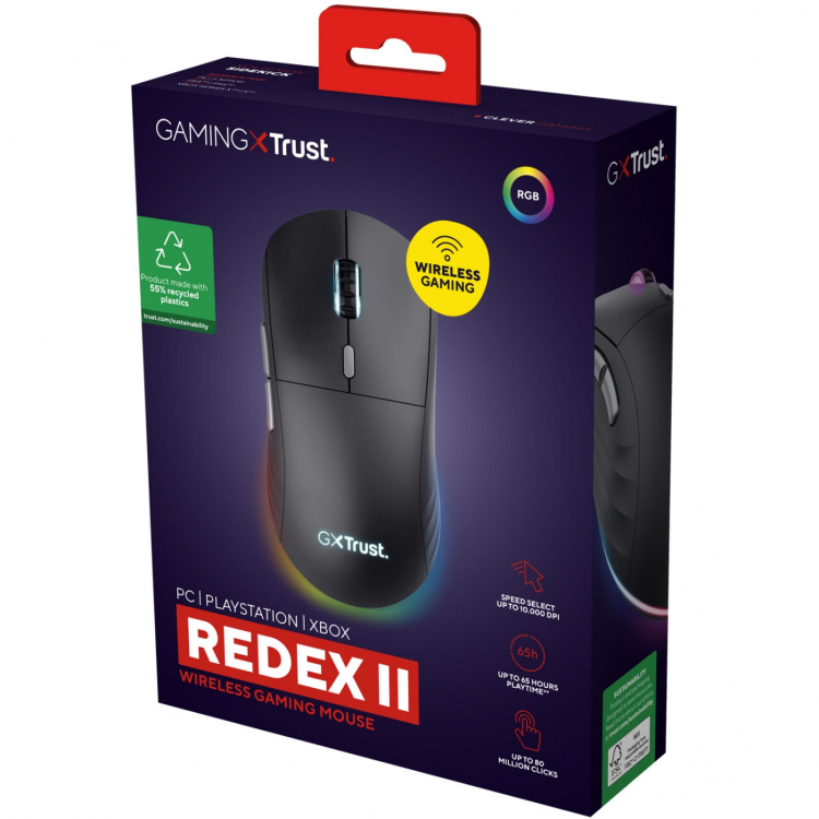 Trust GXT 926 Redex II Trådlös Lättvikts-gamingmus Trust GXT 926 Redex II Trådlös Lättvikts-gamingmus