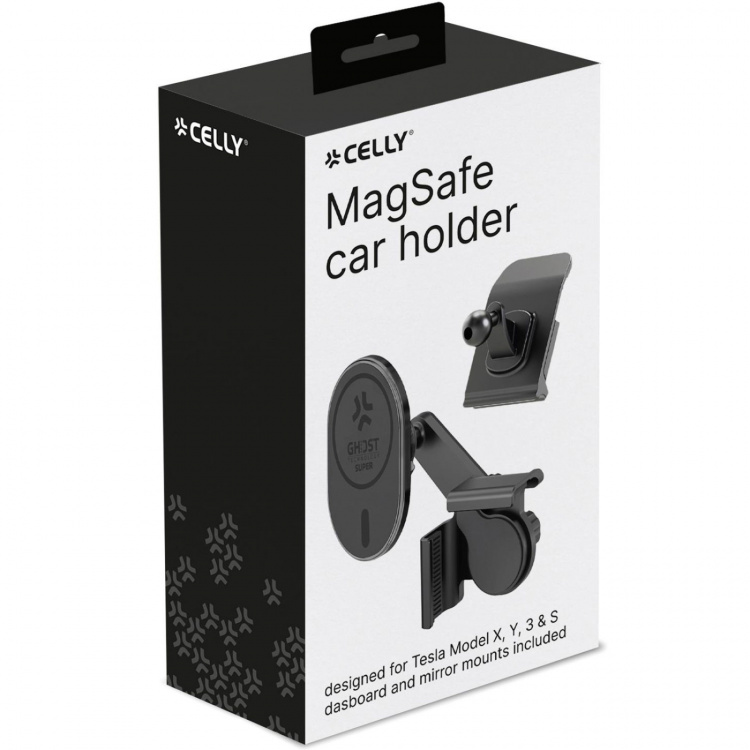 Celly MagSafe-bilhållare för Tesla Model X, Y, 3, S Skärm + instrumentbräda Celly MagSafe-bilhållare för Tesla Model X, Y, 3, S Skärm + instrumentbräda
