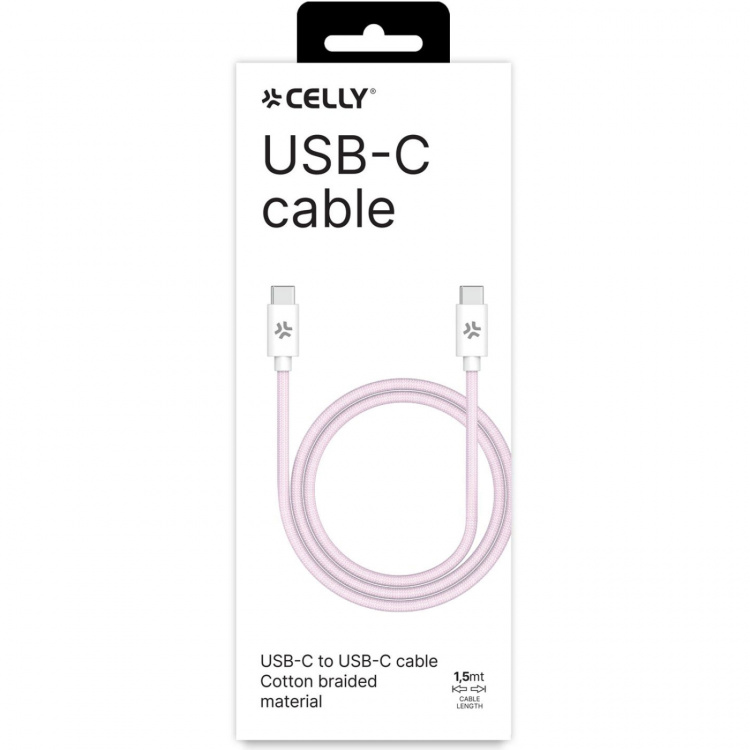 Celly USB-C - USB-C-kabel 60W 1,5 m Rosa