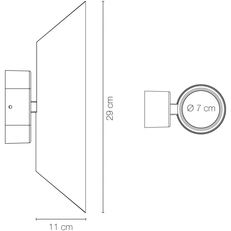 LightsOn Wally Vägglampa Up/Down 2 x5W 2x350lm 3000K