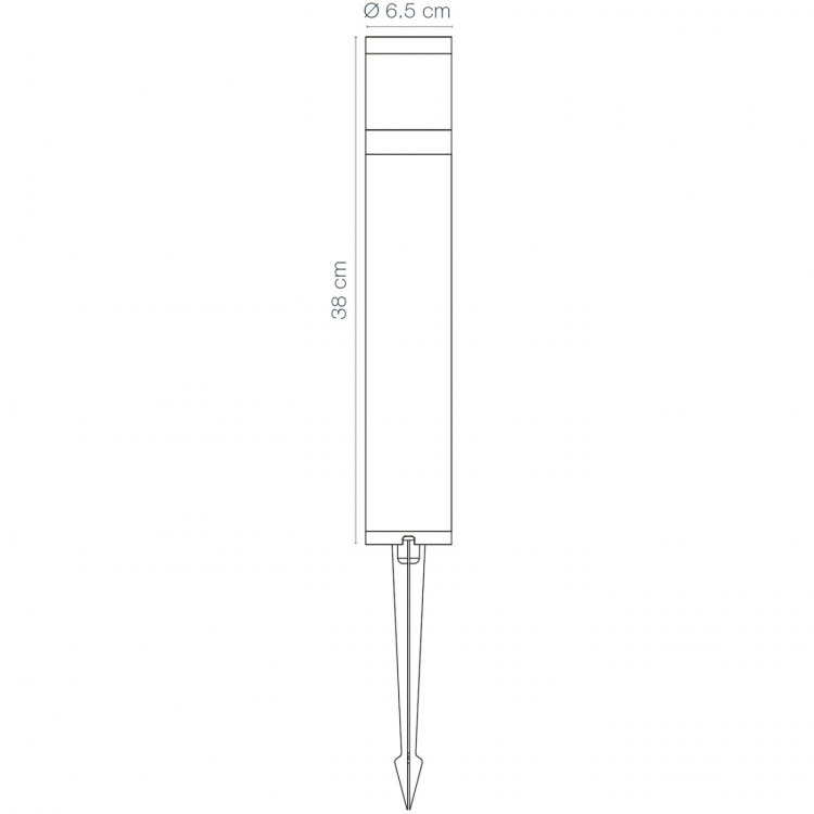 LightsOn Polly Pollare 38cm 350lm 3000K 5W Antracit