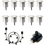 LightsOn Dexter Decklight 10-pack Silver Startpaket LightsOn Dexter Decklight 10-pack Silver Startpaket
