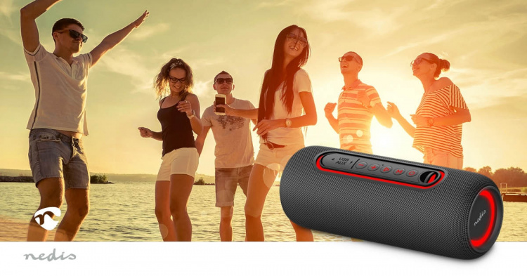 Nedis Bluetooth® højttaler | Maksimal batteritid: 4 timer | Håndholdt design | 30 W | Stereo | Indbygget mikrofon | X5 | Kan parres | Sort
