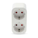 Nedis SmartLife Smart Plug | IP21 | Effektmåler | 3680 W | Type F (CEE 7/7) | 0 - 55 °C | Android™ / IOS | 2-veje | Hvid | 1 stk