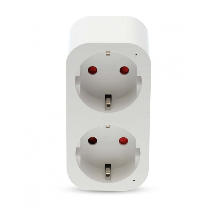 Nedis SmartLife Smart Plug | IP21 | Effektmåler | 3680 W | Type F (CEE 7/7) | 0 - 55 °C | Android™ / IOS | 2-veje | Hvid | 1 stk