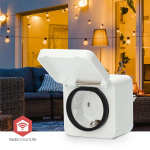 Nedis SmartLife Smart Plug | IP44 | Effektmåler | 3680 W | Type F (CEE 7/7) | -25 - 55 °C | Android™ / IOS | Hvid | 1 stk Nedis SmartLife Smart Plug | IP44 | Effektmåler | 3680 W | Type F (CEE 7/7) | -25 - 55 °C | Android™ / IOS | Hvid | 1 stk