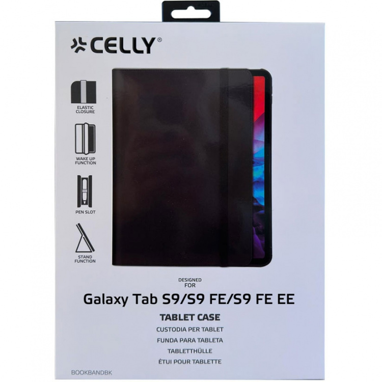 Celly BookBand Booklet Galaxy Tab S6 Lite 2024/2022/2020, Svart