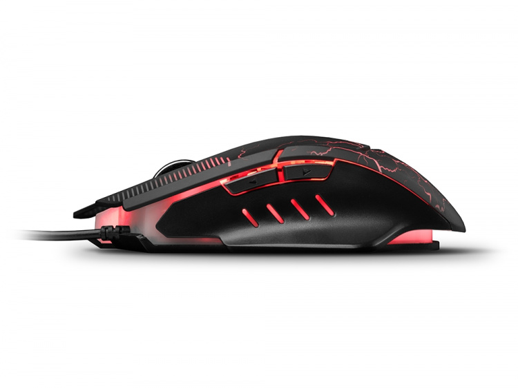 Liocat MX 557C - gamingmus med LED-belysning, sort