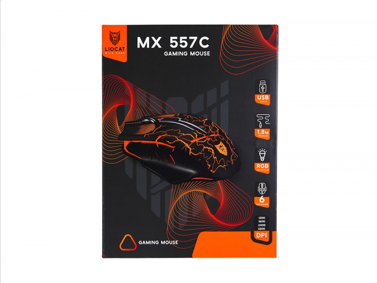 Liocat MX 557C - gamingmus med LED-belysning, sort