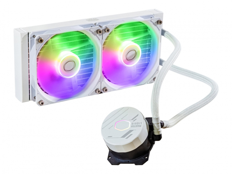 Cooler Master MasterLiquid Lite 240L Core ARGB Processors flydende kølesystem 1-pack Hvid 120 mm