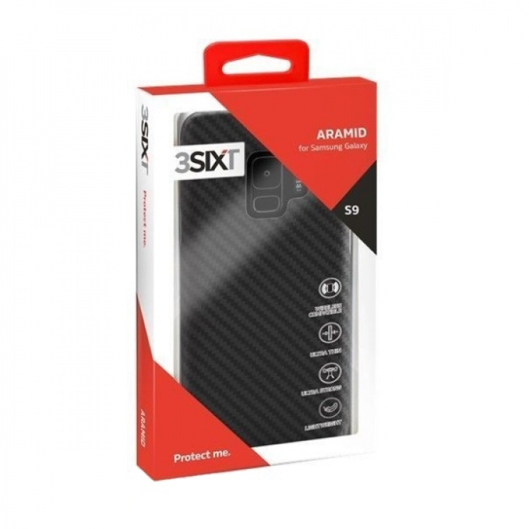 3SIXT Black Aramid Cse (3S-1061) - suitable for Samsung S9