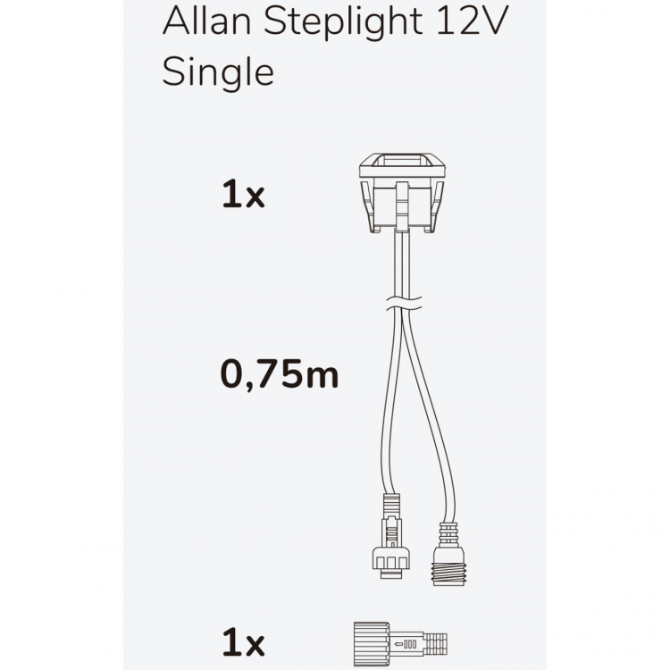 Llitt Allan Steplight 1-pack 12V 3000K 5lm IP67