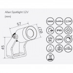 Llitt Allan Spotlight 1-pack 12V 3000K 10lm IP67