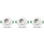 Llitt Sanna Dimbar Infälld downlight 3000K/4000K 520lm IP65 3-pack Vit