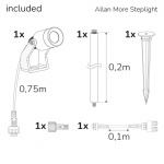 Llitt Allan More Spotlight m metallspjut 1-pack 12V 3000K 100lm IP67