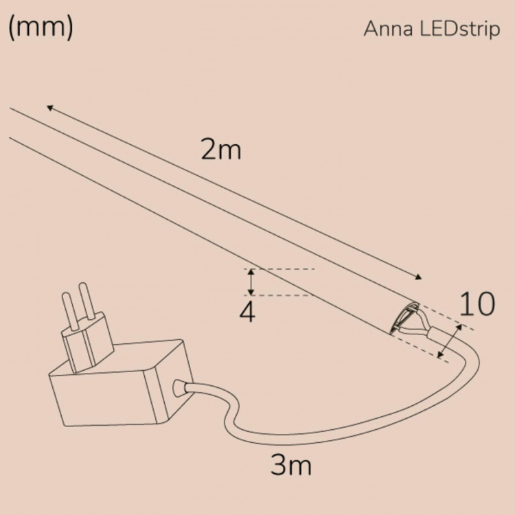 Llitt Anna Ledstrip kit COB-LED Milky IP65 2m 3000K Llitt Anna Ledstrip kit COB-LED Milky IP65 2m 3000K