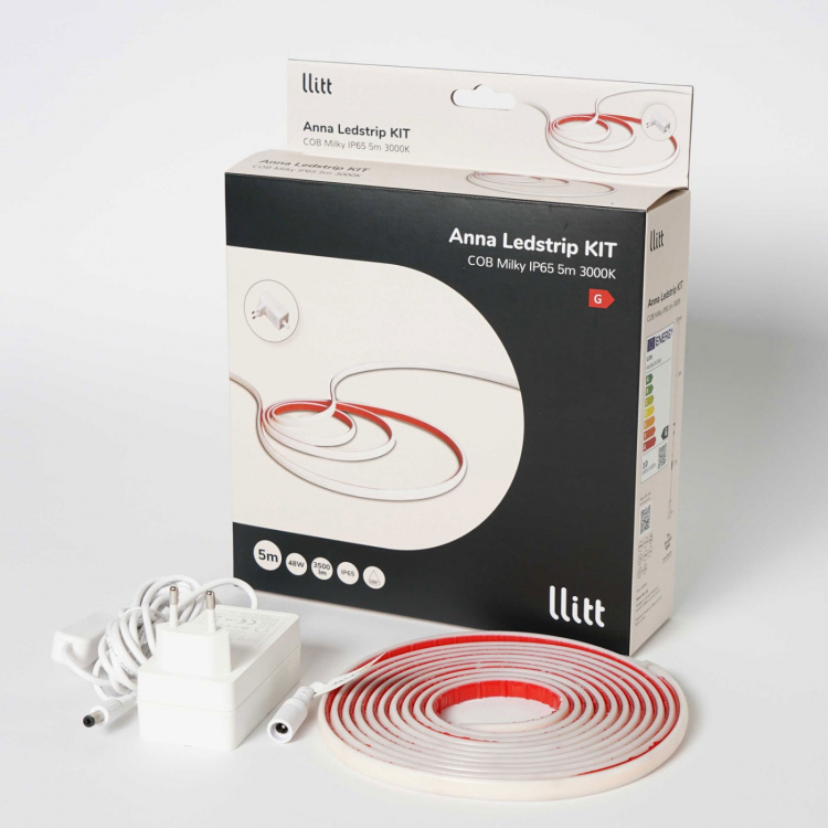 Llitt Anna Ledstrip kit COB-LED Milky IP65 5m 3000K