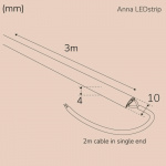 Llitt Anna Ledstrip COB-LED Milky utan trafo IP65 3m 3000K Llitt Anna Ledstrip COB-LED Milky utan trafo IP65 3m 3000K