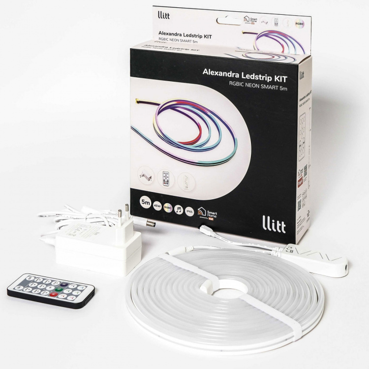 Llitt Alexandra Ledstrip kit RGBIC Neon Smart Tuya WiFi 5m