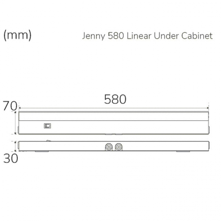 Llitt Jenny 580 Köksbänksbelysning Dimbar 3000K 1000lm 580cm