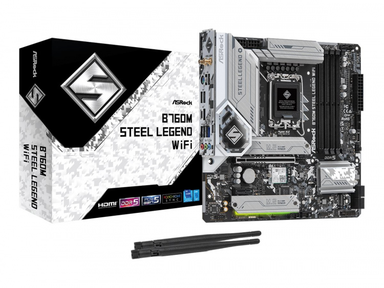 ASRock B760M Steel Legend WiFi Micro-ATX LGA1700 Intel B760