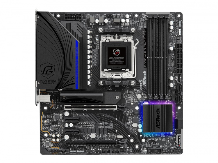 ASRock B650M PG Riptide Bundkort - AMD B650 - AMD AM5 socket - DDR5 RAM - Micro-ATX