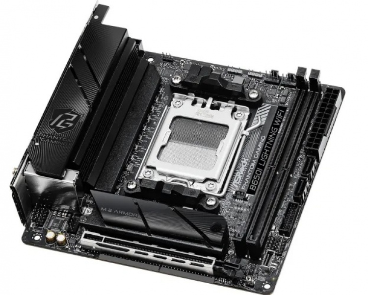 ASRock B650I LIGHTNING WIFI - Moderkort - Socket AM5 - USB 3.2 Gen 1 - inbyggd grafik (CPU krävs)