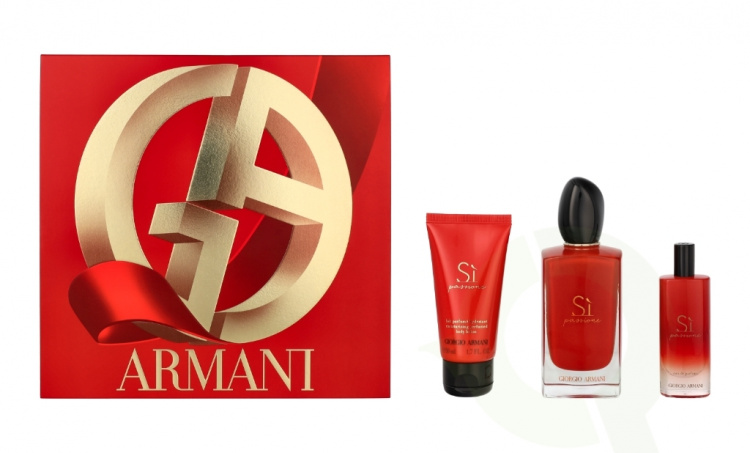Armani Si Passione Giftset 165 ml Edp Spray 100ml/Edp 15ml/Body Lotion 50ml