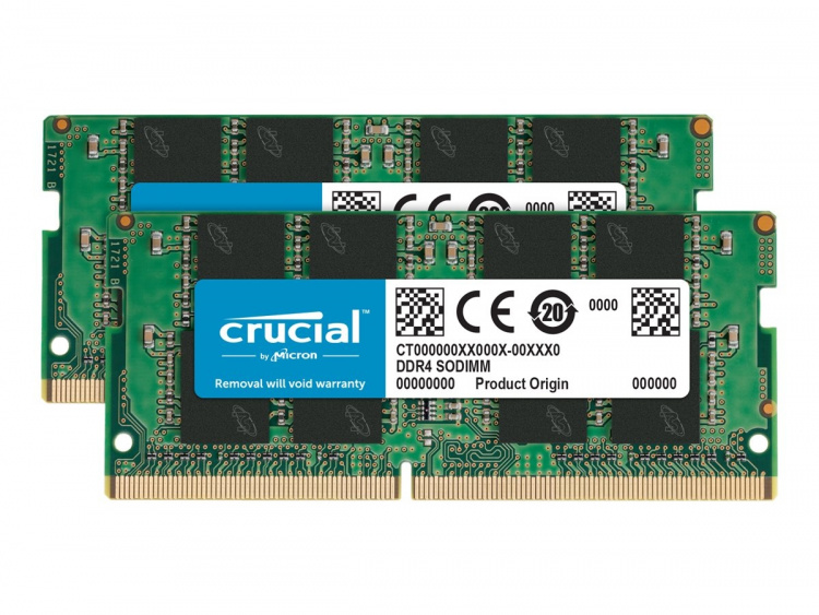 Crucial DDR4 64GB kit 3200MHz CL22 Ikke-ECC SO-DIMM 260-PIN