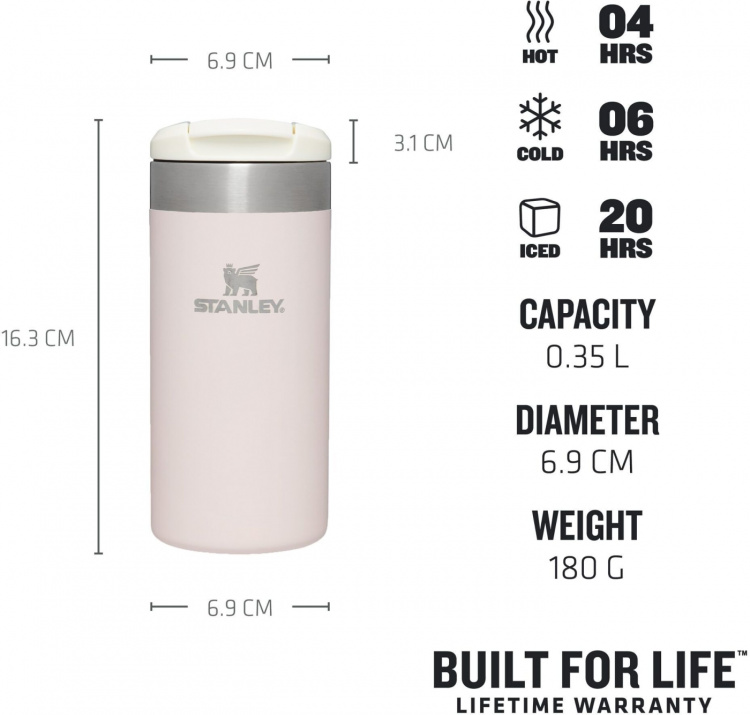 Stanley The AeroLight Transit thermos flask, pink, 350 ml
