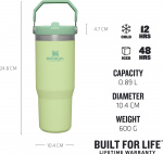 Stanley The IceFlow Flip Straw Tumbler, orange, 890 ml