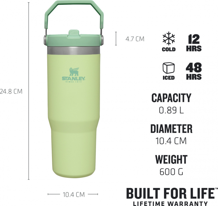 Stanley The IceFlow Flip Straw Tumbler, orange, 890 ml